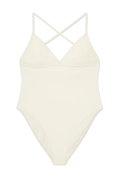 【ULLALA】Ikar nasi One Piece Cream Isla Rib Belted One Piece - Cream – Capri Body