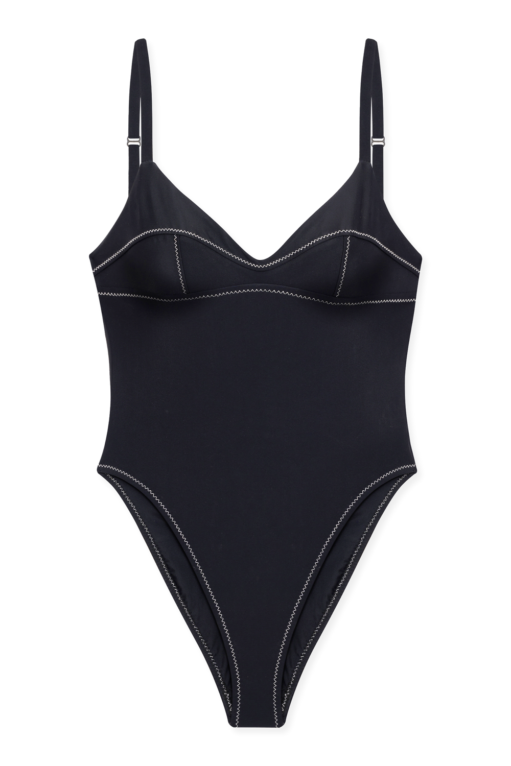 Simone One Piece in Noir Zig