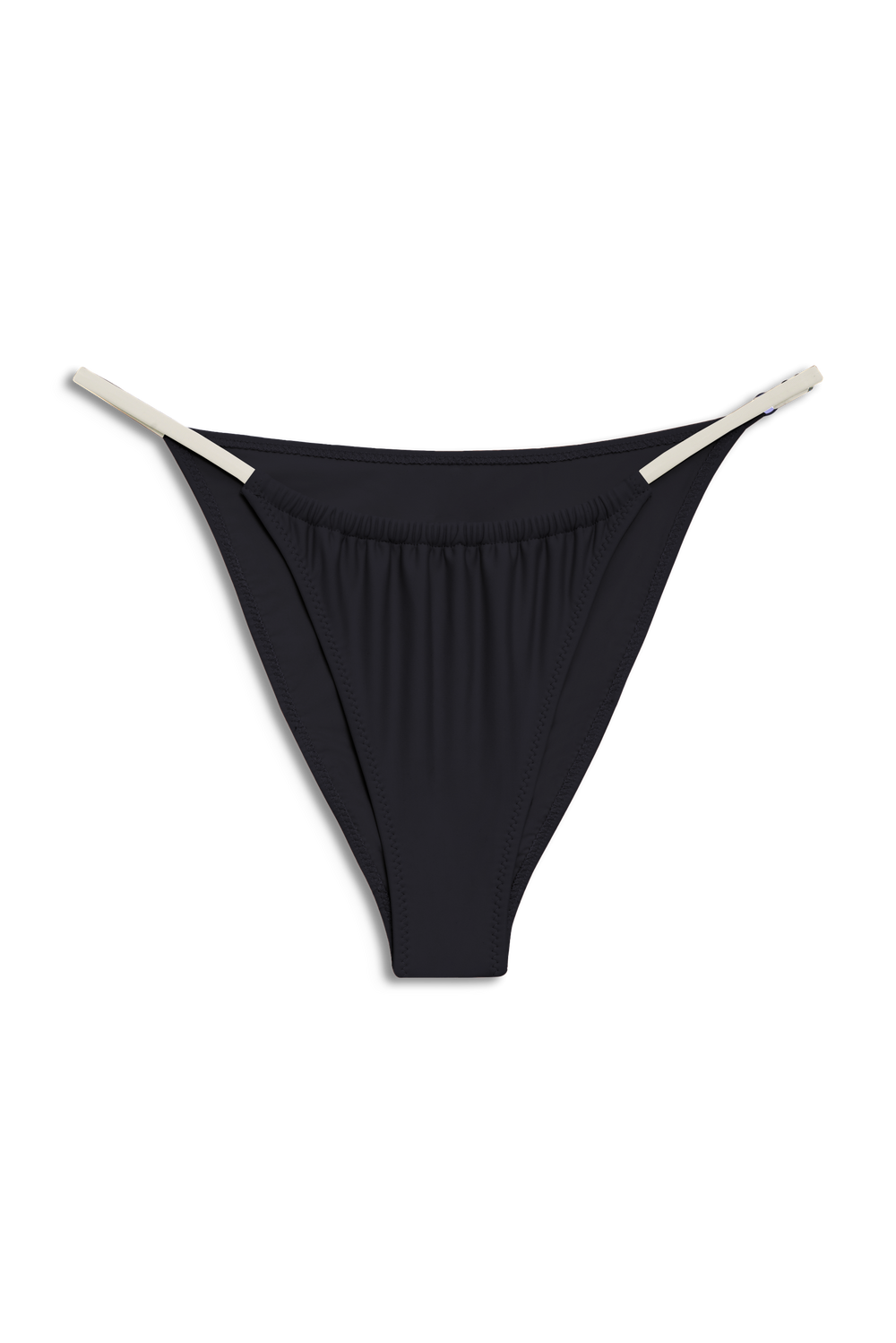 Ruched Slim Brief in Noir and Crema