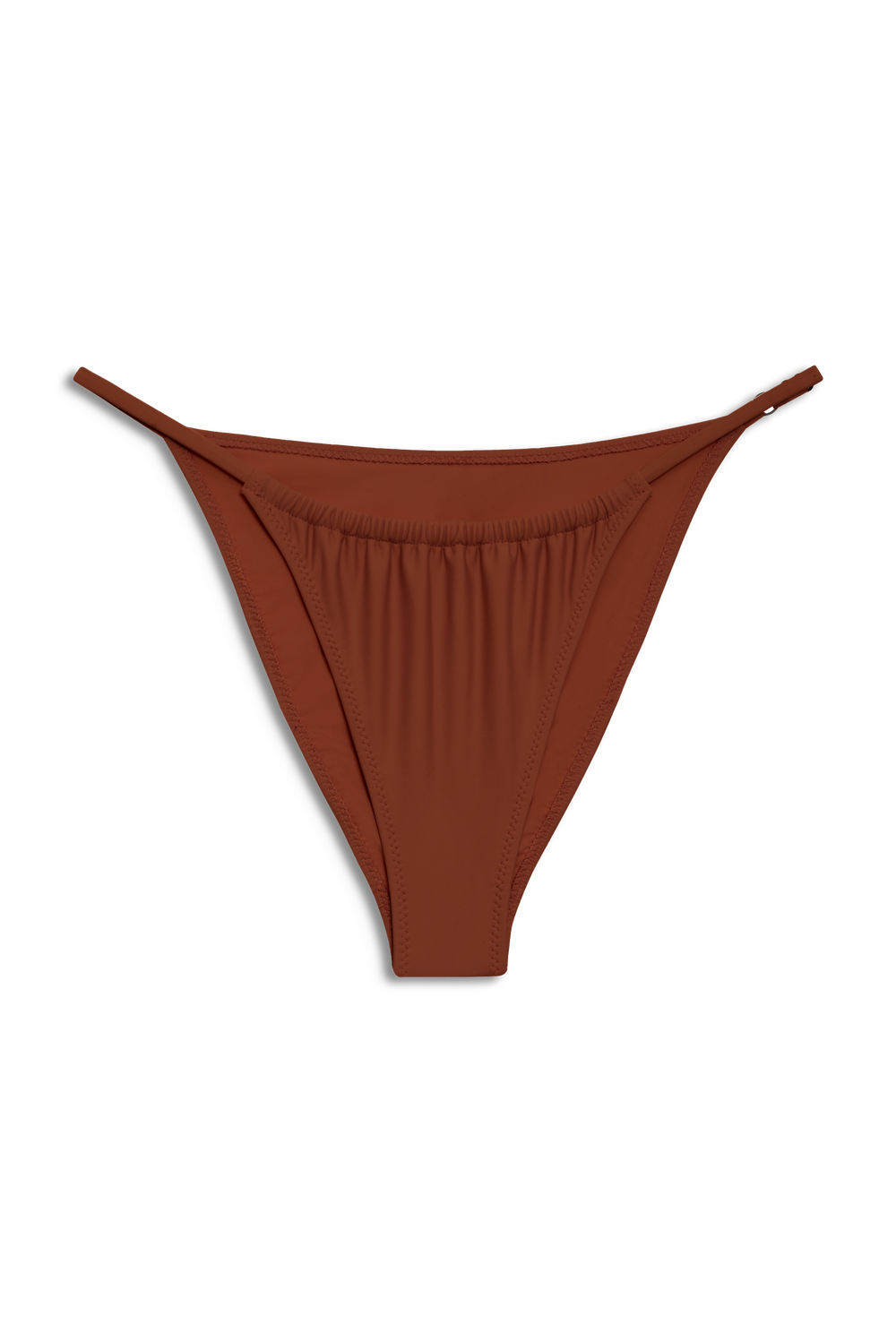 Ruched Slim Brief in Terracotta