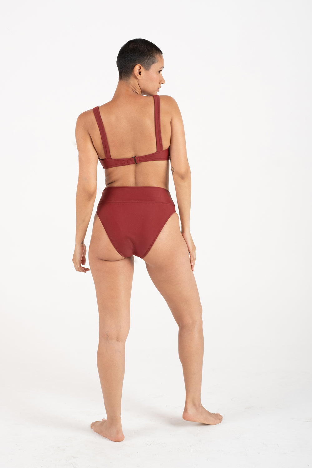 High Kick Brief in Garnet