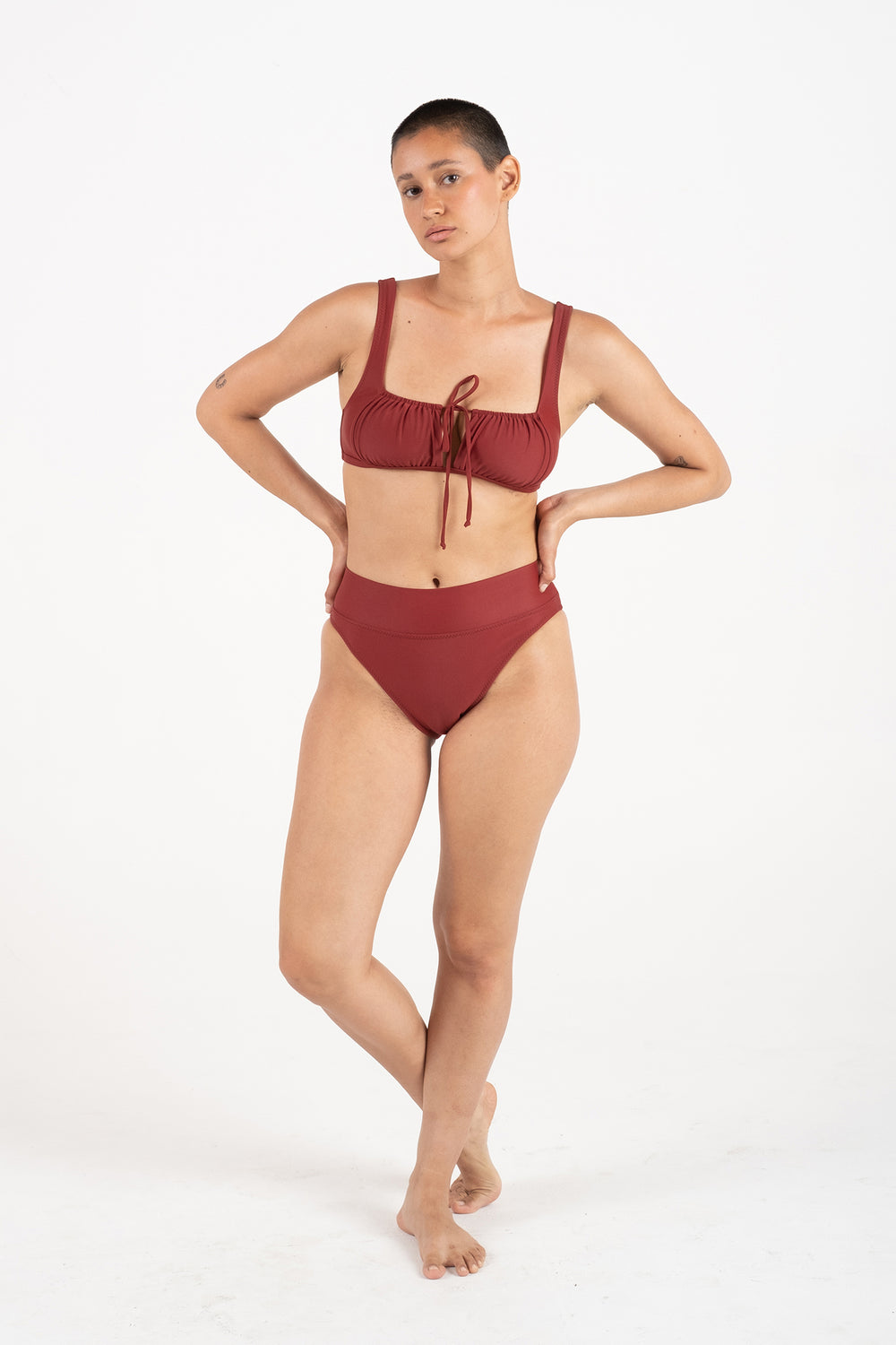 High Kick Brief in Garnet